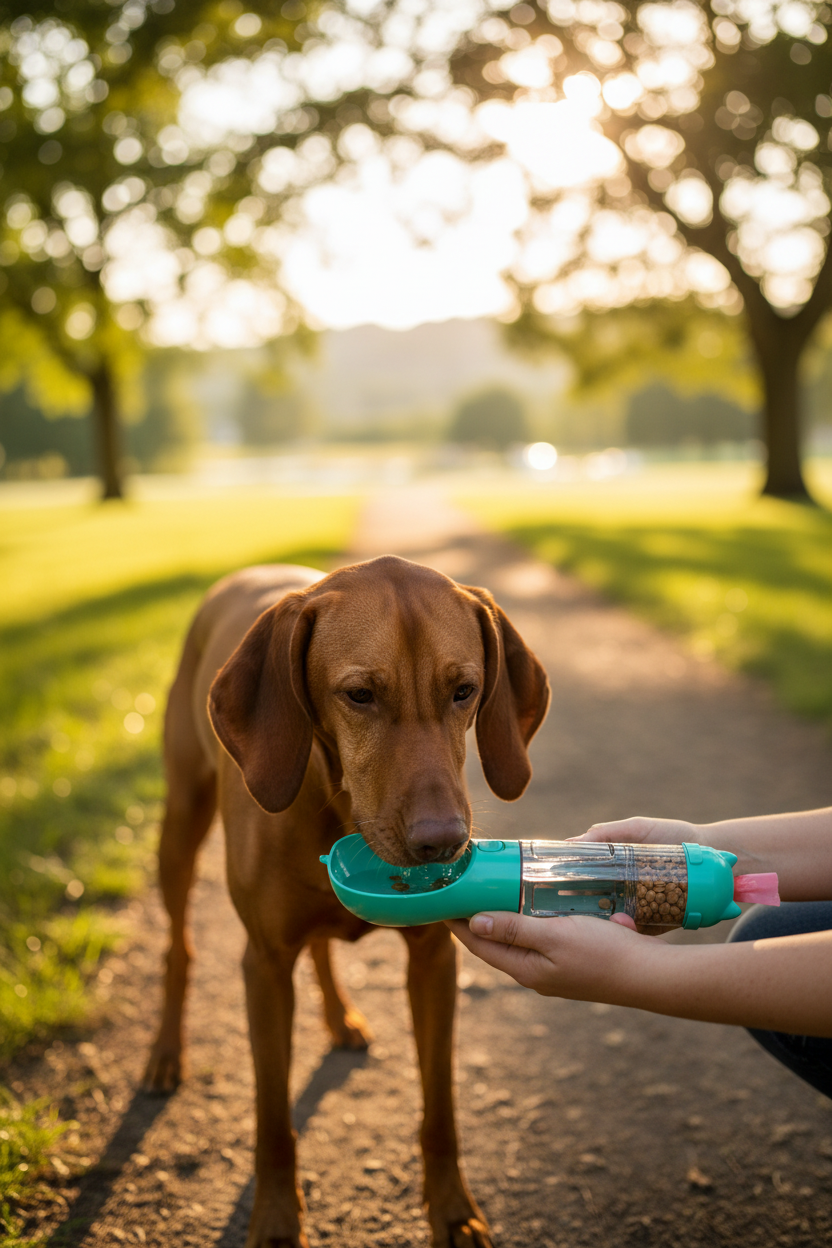 PetPod magyar vizslával használat közben